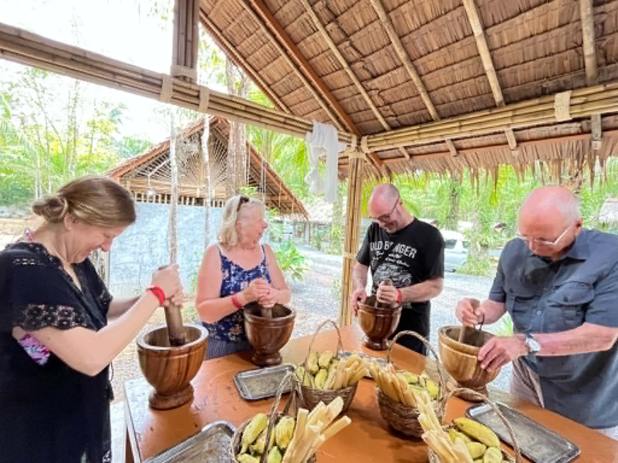 PREPARING FEED FOR THE ELEPHANTS